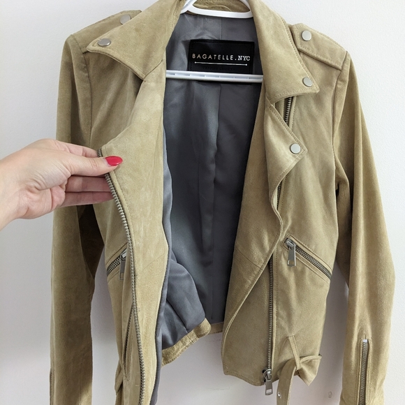 Bagatelle NYC Suede Moto Jacket - Size Small - Picture 4 of 12